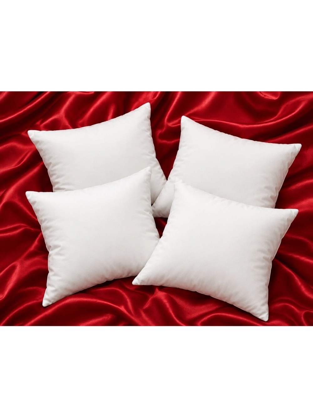 White Decorative Pillow Set - Square Throw Cushions